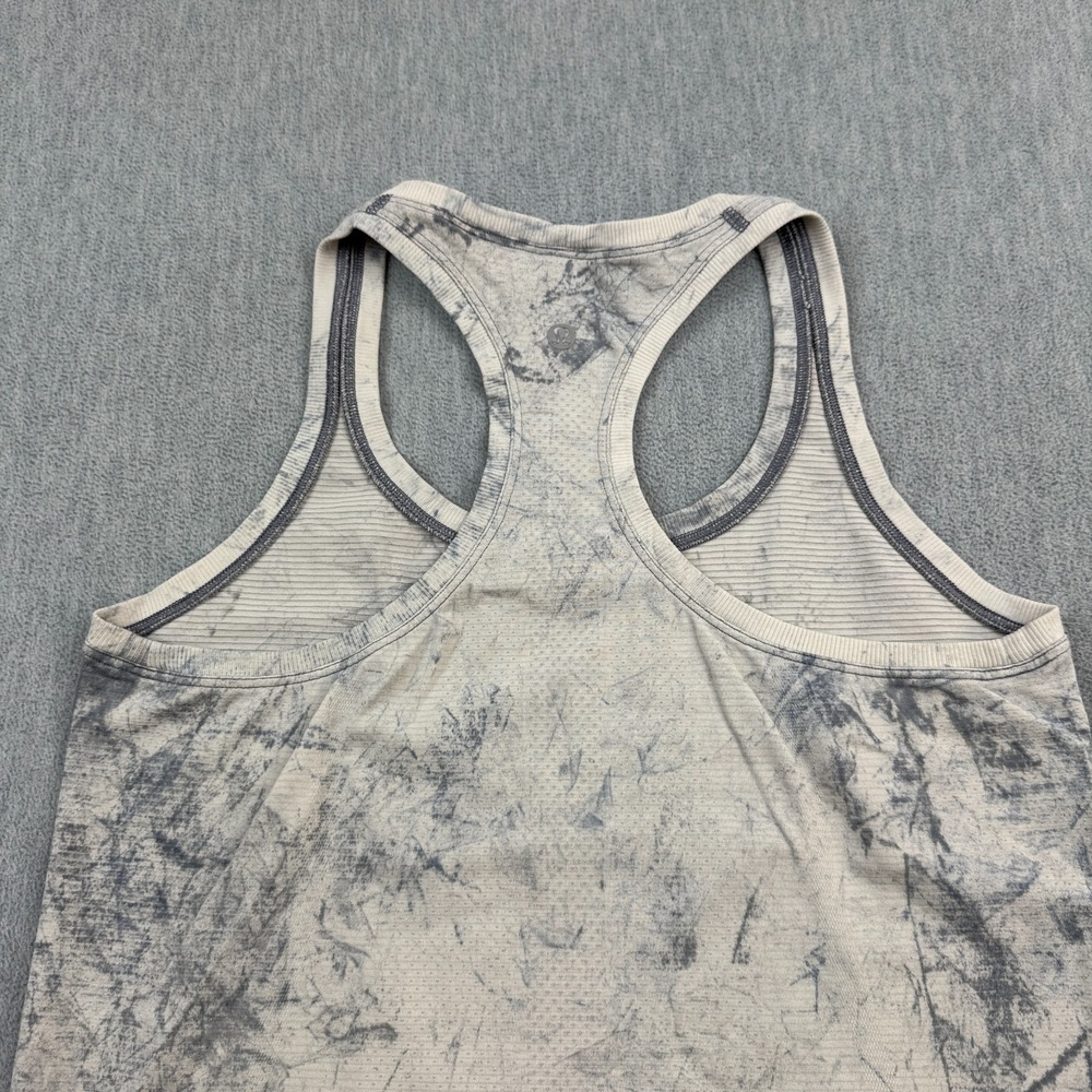 Lululemon Tank Top Womens 8 Gray Multi Dye Swiftly Tech Racerback Yoga Running - Picture 9 of 11